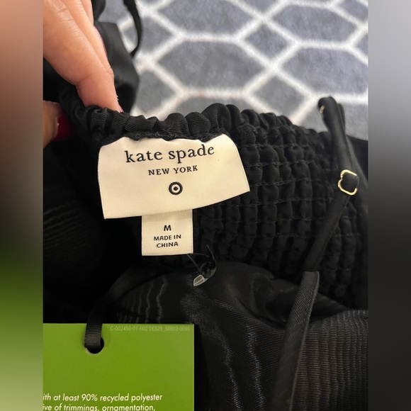 KATE SPADE NY x TARGET Tiered Ruffle Midi Tank Dress Black Size Medium - Picture 13 of 15